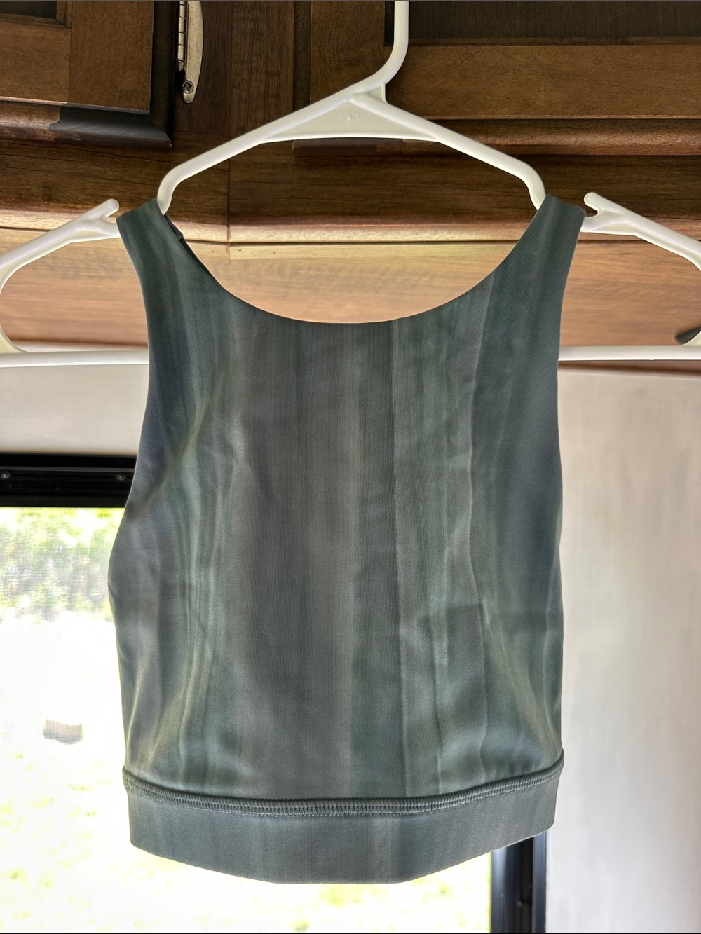 Lululemon-Blue  Striped high neck sports bra size 4
